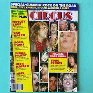CIRCUS MAGAZINE SUMMER ROCK ON THE ROAD IRON MAIDEN Ozzy Osbourne  June 30 1984